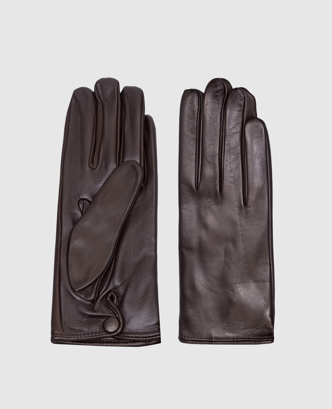 

Brown leather gloves Sermoneta Gloves