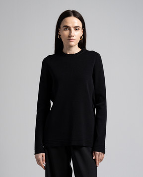 Jil Sander Black ribbed jumper J02GP0165J15391