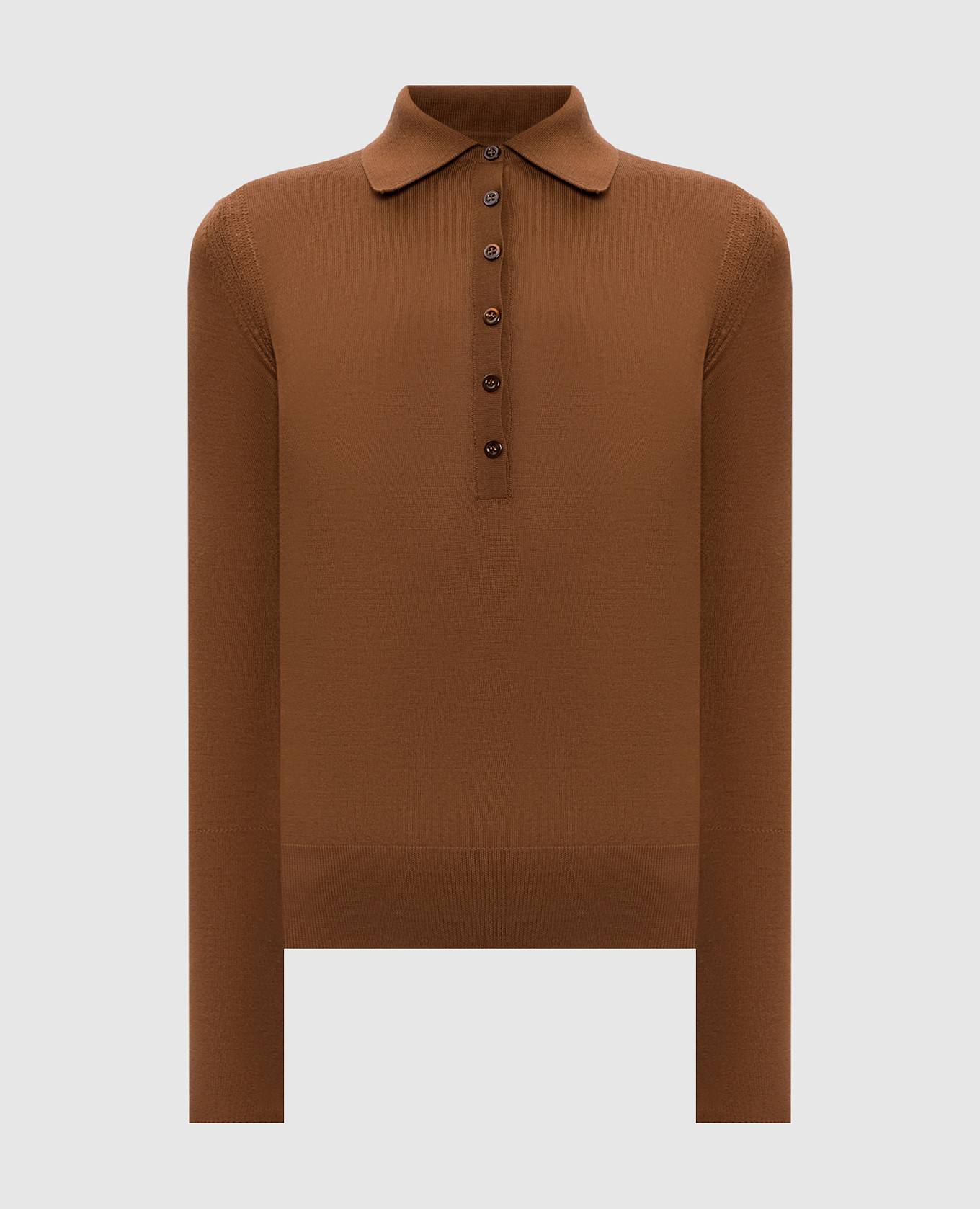 Brown wool polo shirt Ermanno Scervino