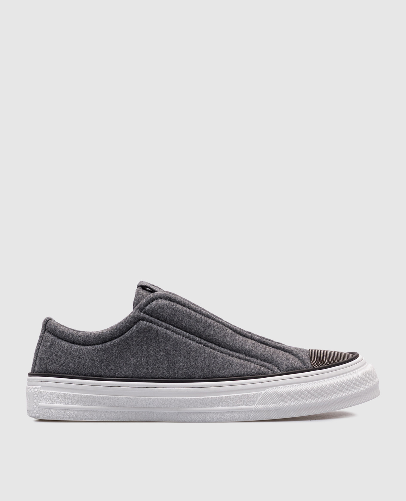 

Gray sneakers with a monil chain Brunello Cucinelli, Grey