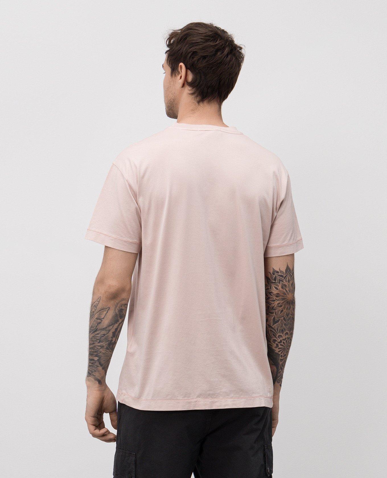 

Pink T-shirt with logo patch Stone Island