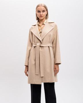 Heresis Beige coat made of wool for the smell G7195G400