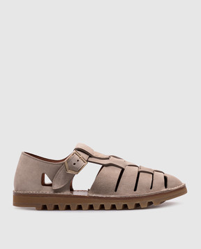 Canali Beige suede sandals RB00929681203