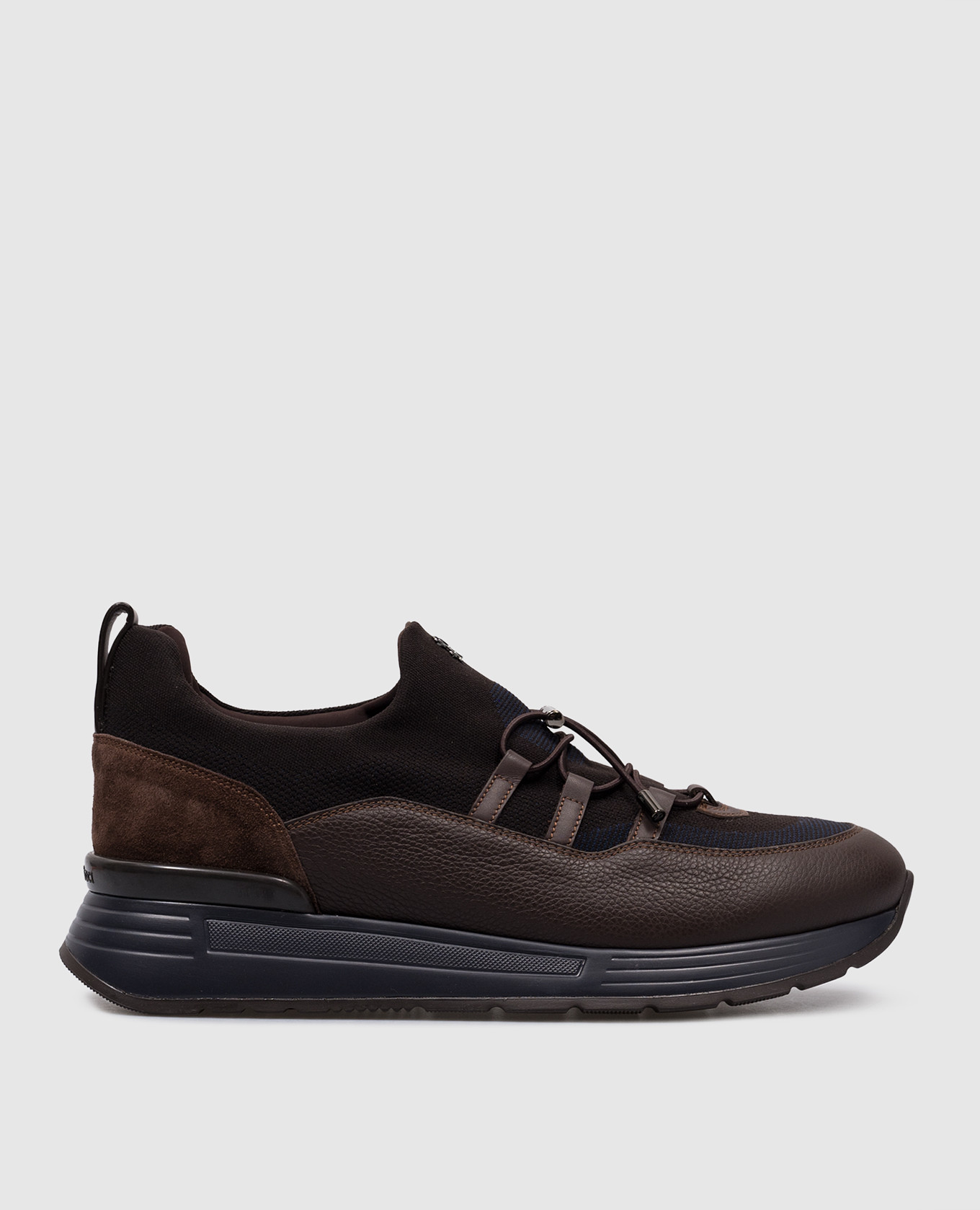 

Brown combo sneakers with metallic monogram logo Stefano Ricci