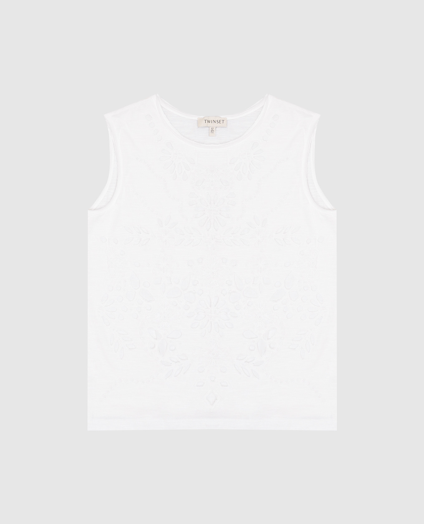 

Children's white top with broderie embroidery Twinset