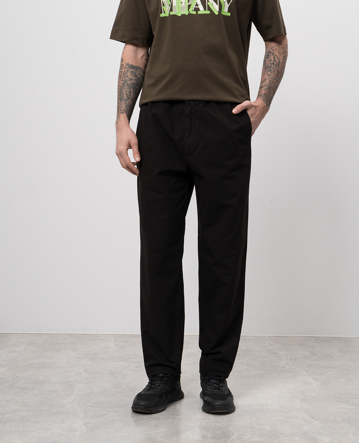 

Black pants with logo patch C.P. Company
