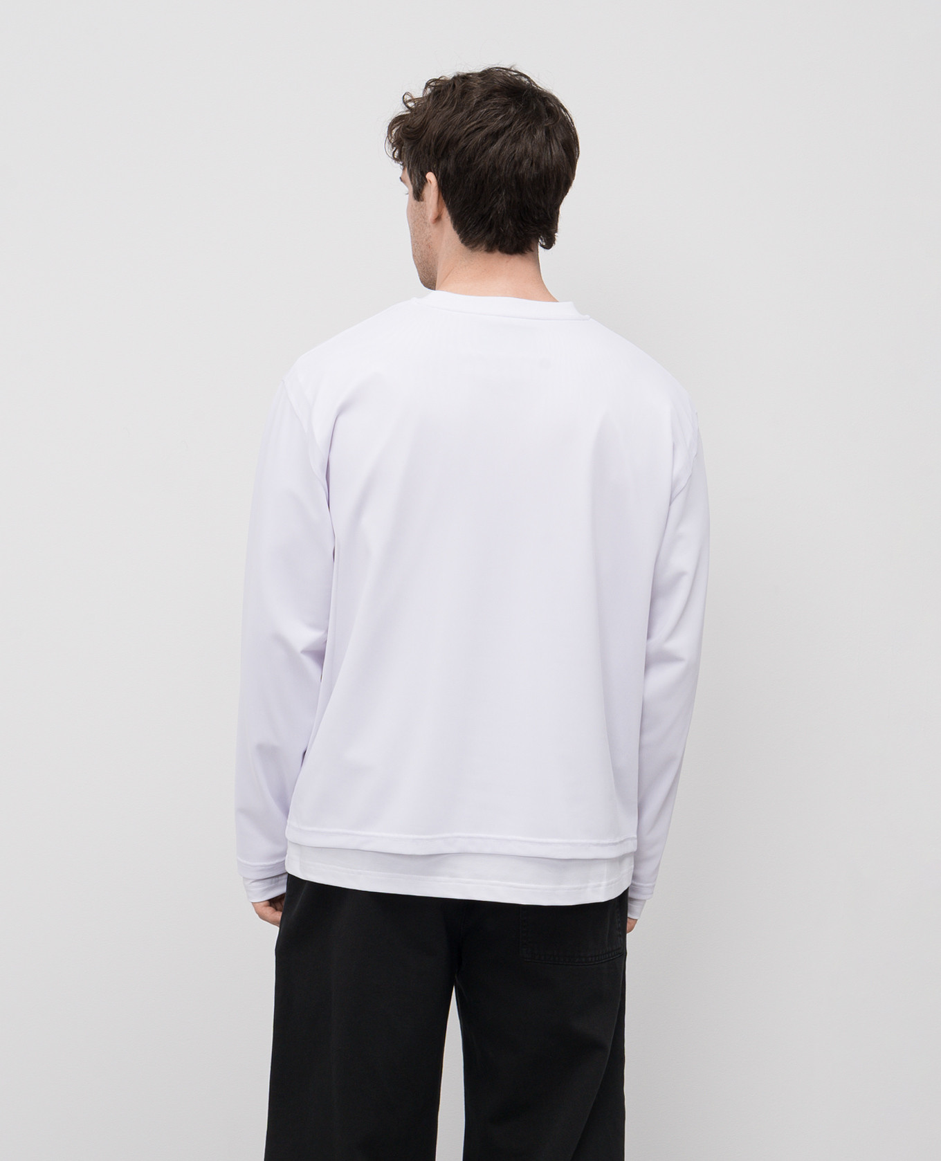 

White longsleeve Deceptae with embroidery Heliot Emil