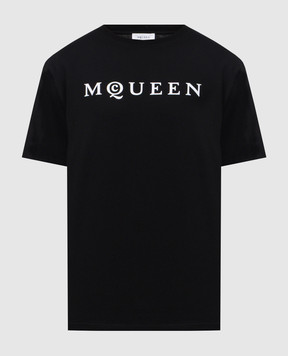 Alexander McQueen Black T-shirt with logo 828420QTADD