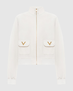 Valentino White jacket with logo 7B3CI1657YA