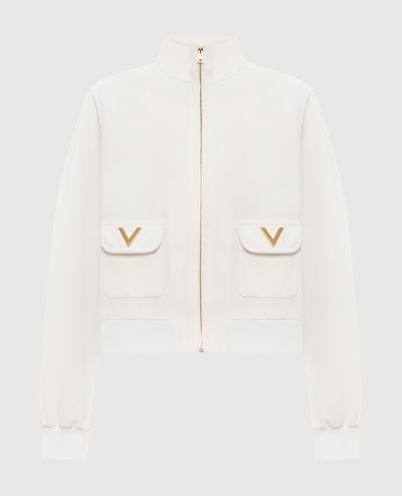 White jacket with logo Valentino