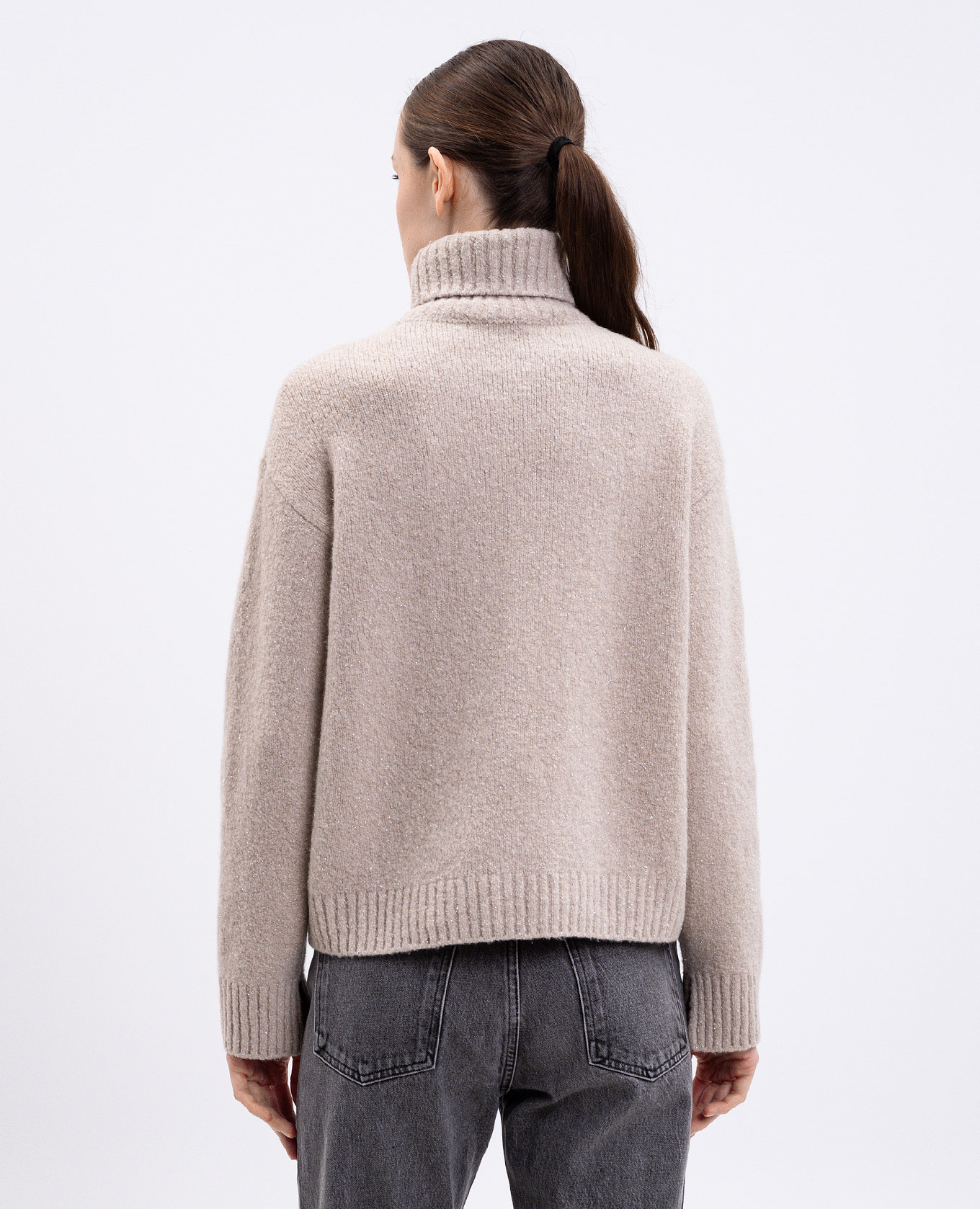 Beige wool and cashmere sweater with lurex Peserico 3