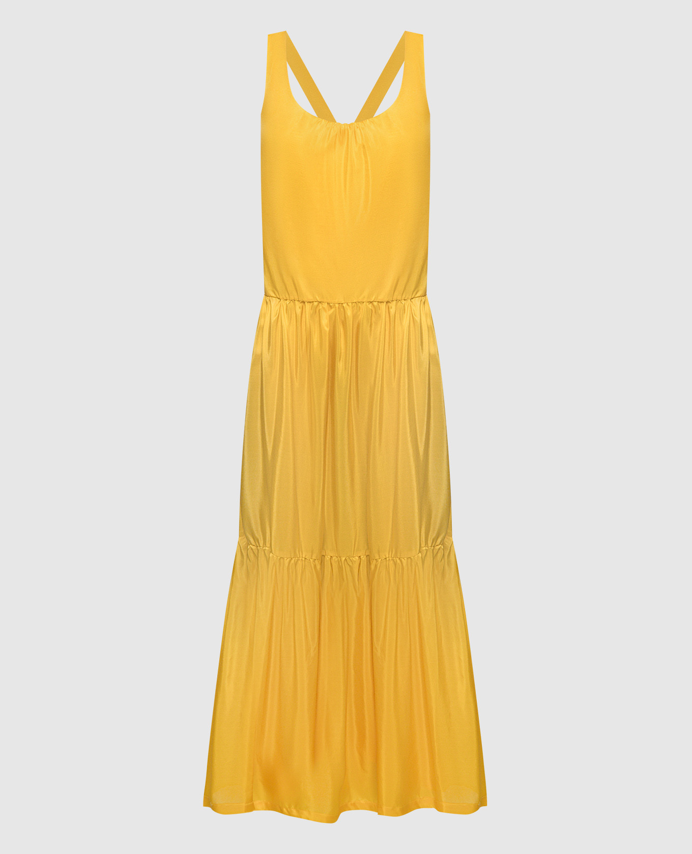 

Yellow silk dress Solotre