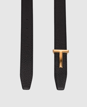 Tom Ford Black leather reversible belt with monogram logo WB207LCL156G