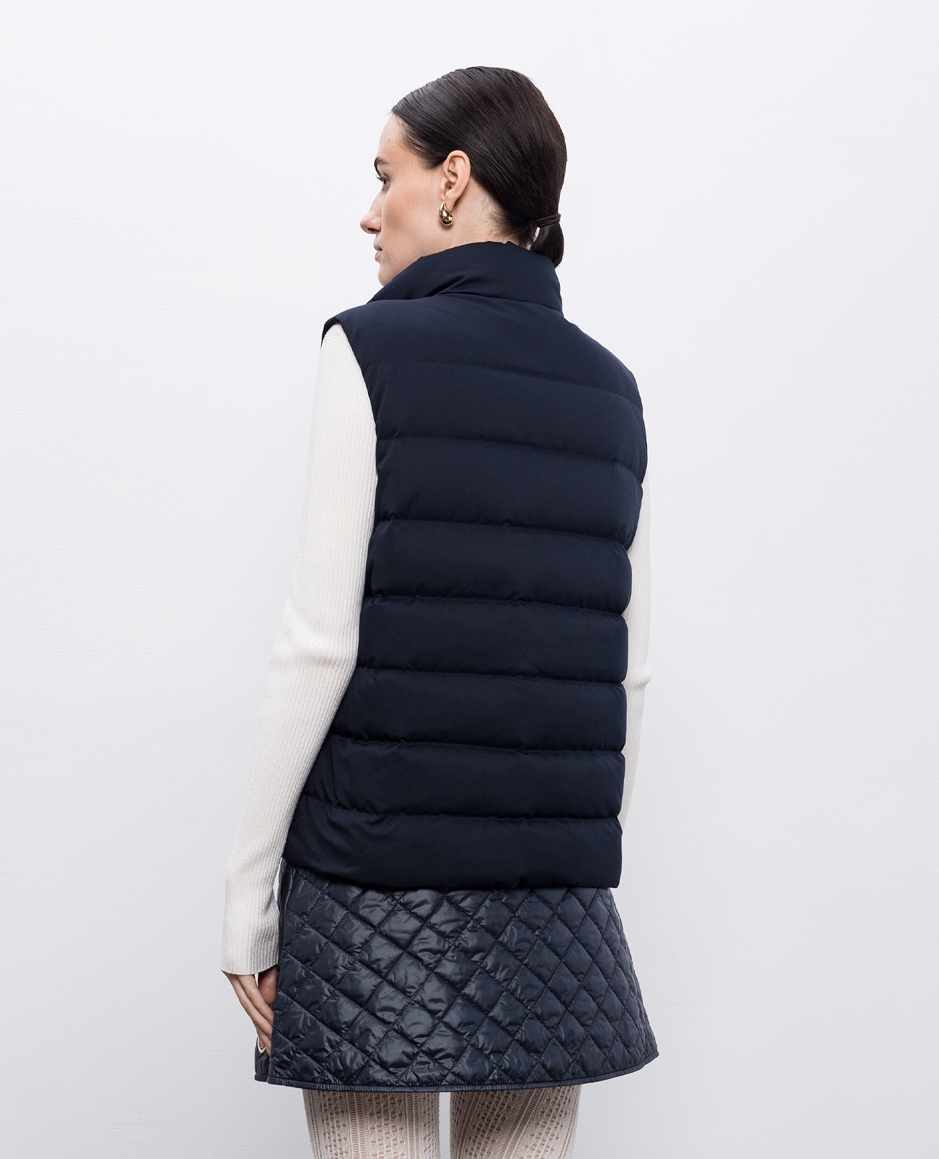 

Blue vest with logo patch Moncler