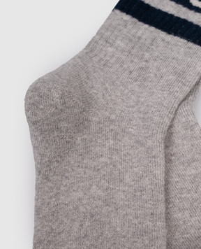 Dolce&Gabbana Children's gray socks with DG logo LBKAC5JBCH6