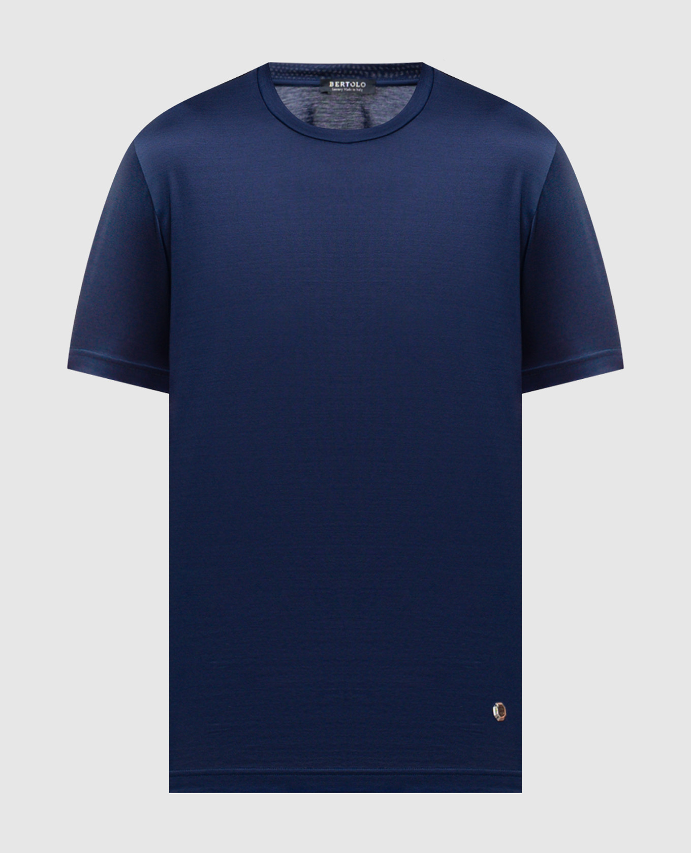 

Blue T-shirt with emblem Bertolo Cashmere
