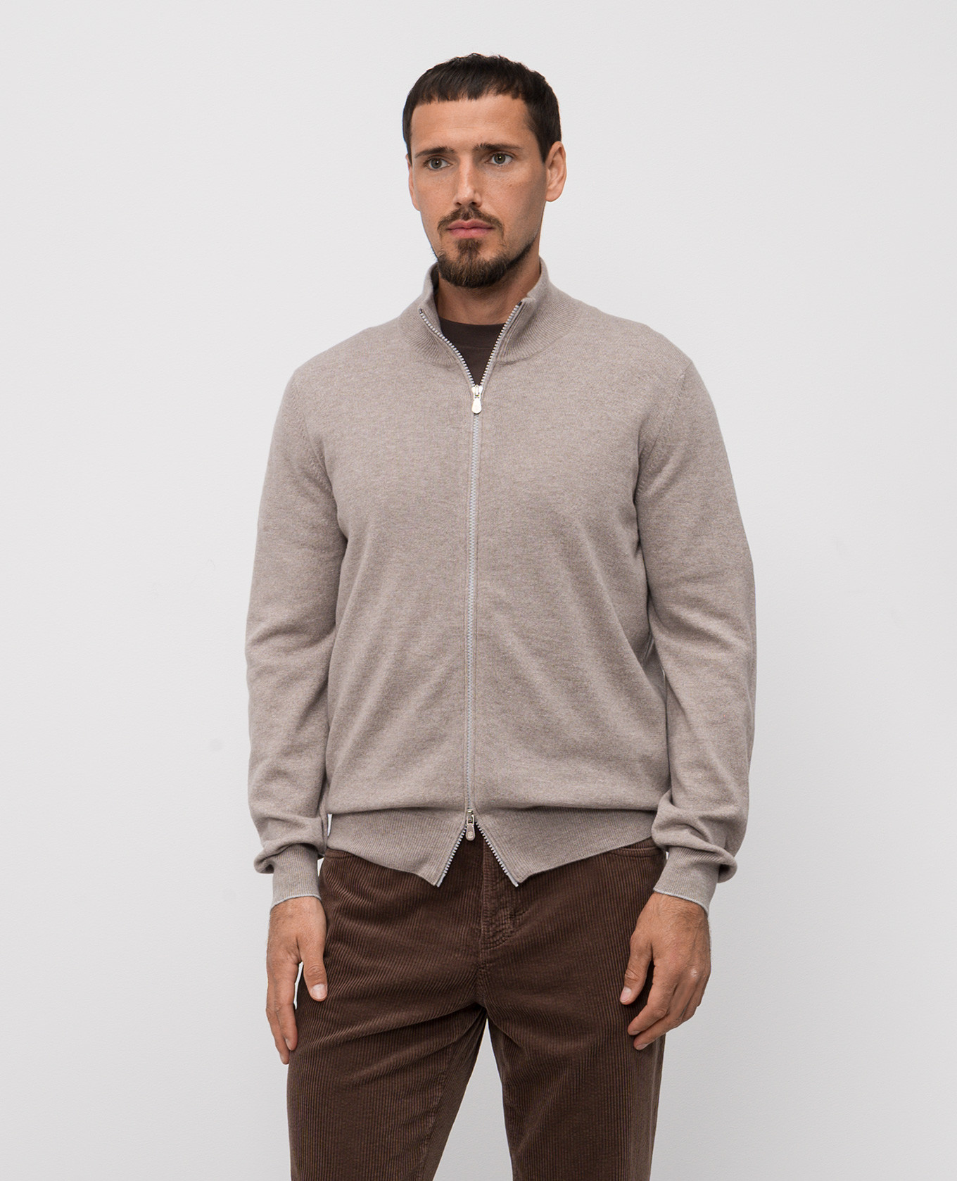

Beige cashmere cardigan Brunello Cucinelli