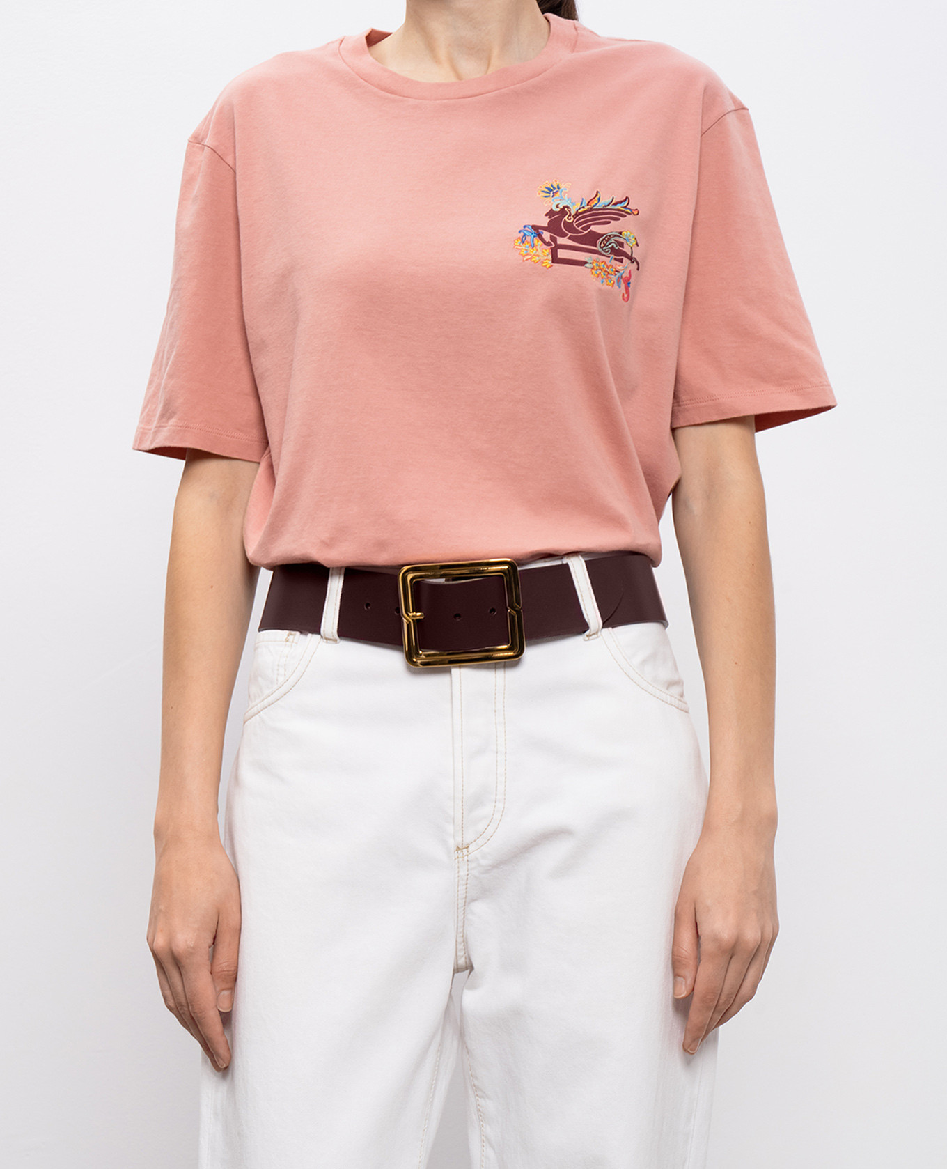 

Burgundy leather belt Etro