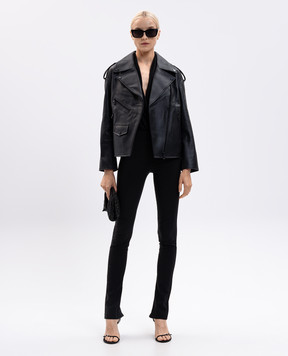 Babe Pay Pls Black leather biker jacket 2106УКР2MATADOR