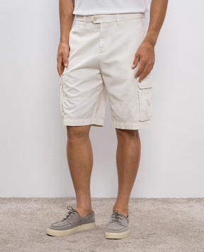 Brunello Cucinelli White cargo shorts MP52DL0510