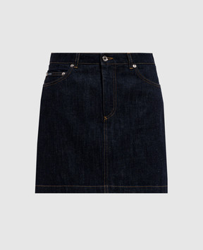 Dolce&Gabbana Blue denim mini skirt with logo F4CX1DG8MX7