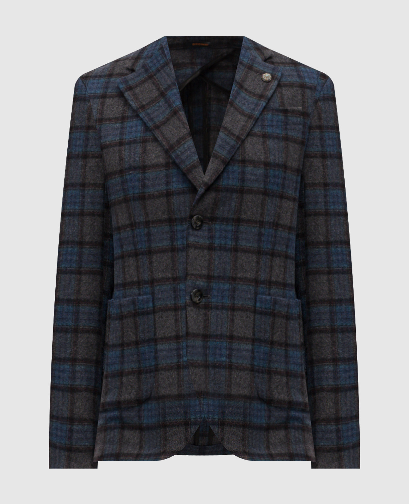 Blue checked wool blazer Officina 36