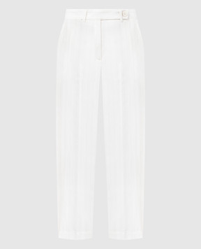 Ballantyne Beige striped wool pants BLT175GWR01