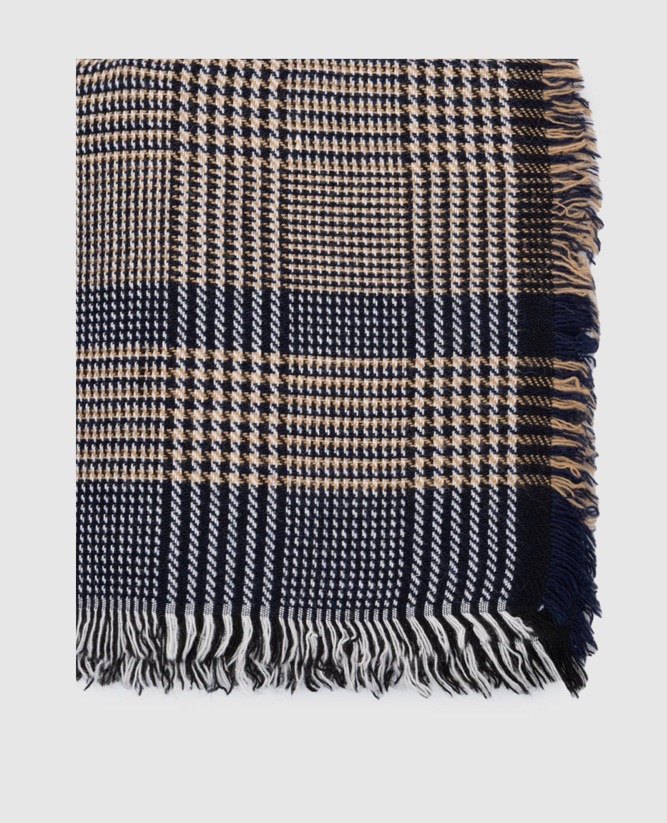 

Blue checkered wool scarf Florentino