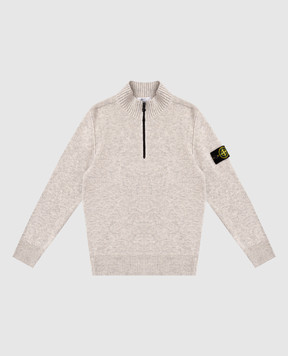 Stone Island Children's gray sweater with wool and cashmere K2S165100014S00M168