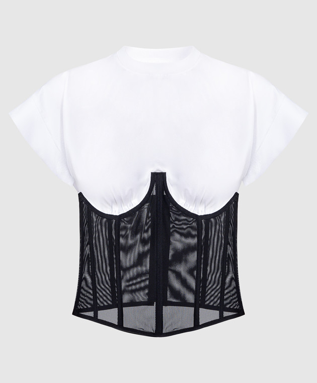 Versace Jeans Couture - White corset T-shirt 76HAH600J0089