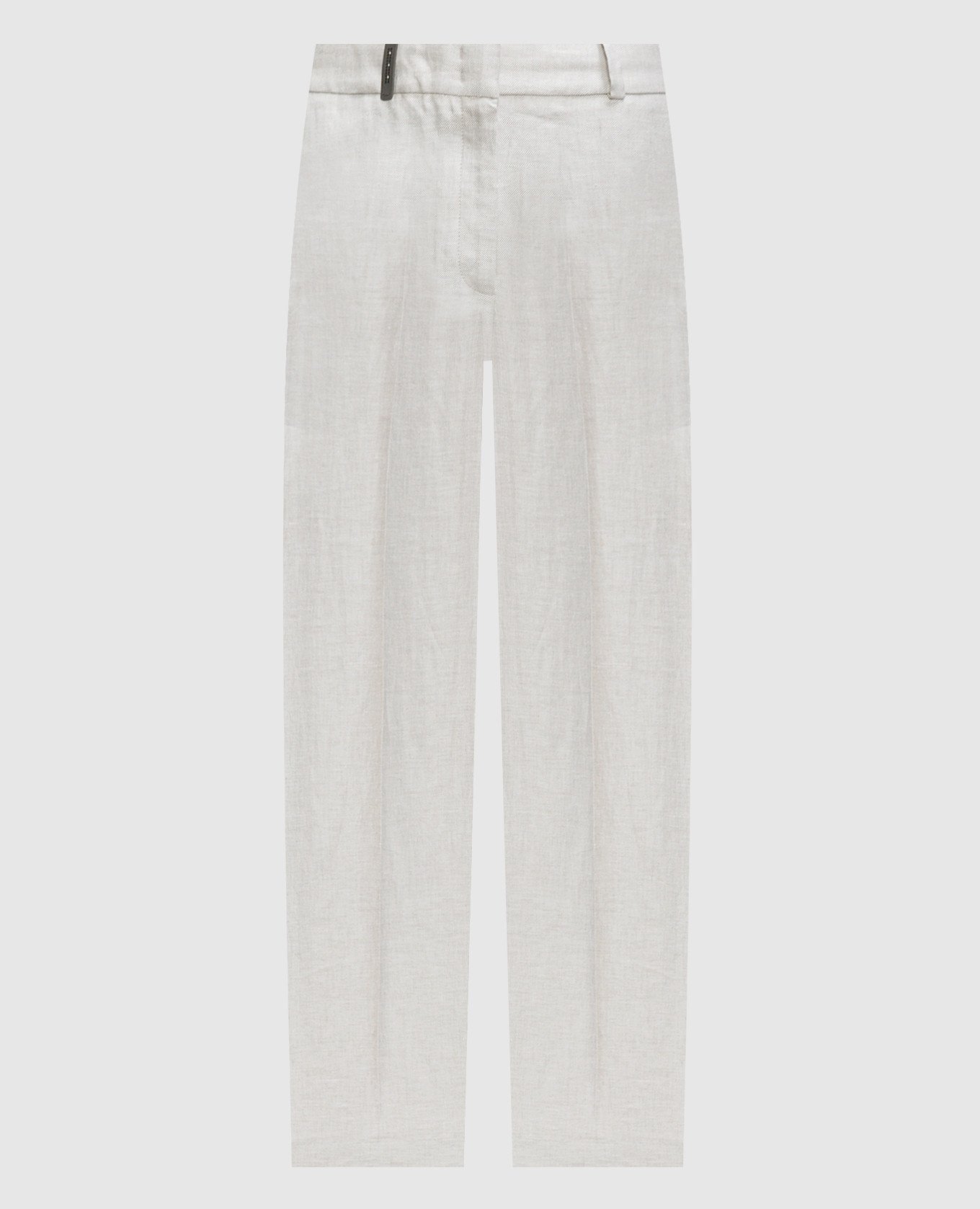 

Beige linen pants with a patch Peserico