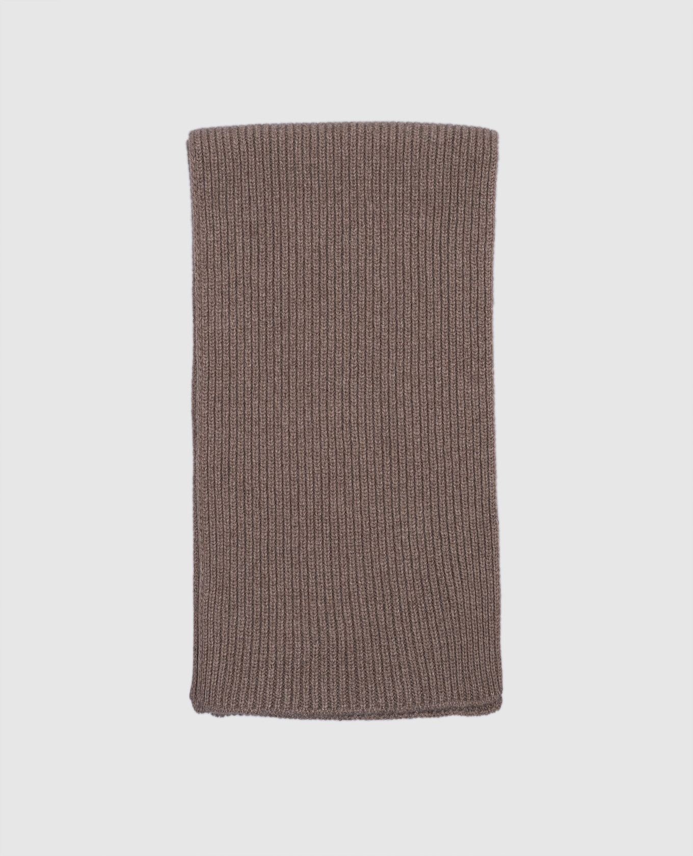 

Brown wool and cashmere scarf John Smedley