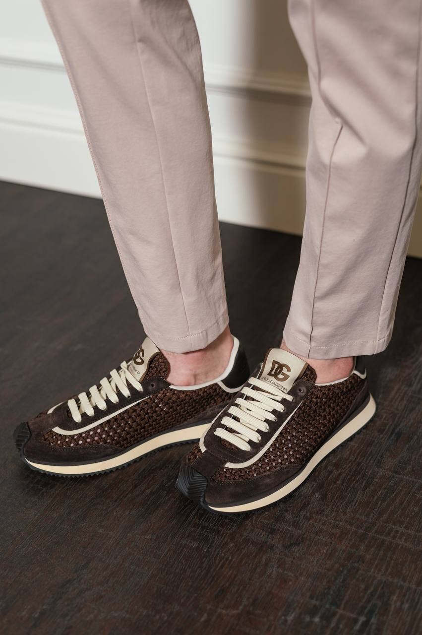 

Brown combination sneakers with weaving Dolce&Gabbana