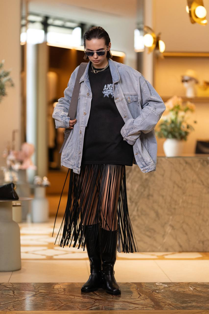 

Blue denim jacket with a distressed effect Vetements, Light blue