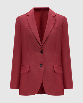 Brunello Cucinelli Red hemp and linen jacket MH5377282