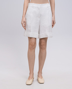 Jil Sander White linen shorts with lapels J02KA0333J60083
