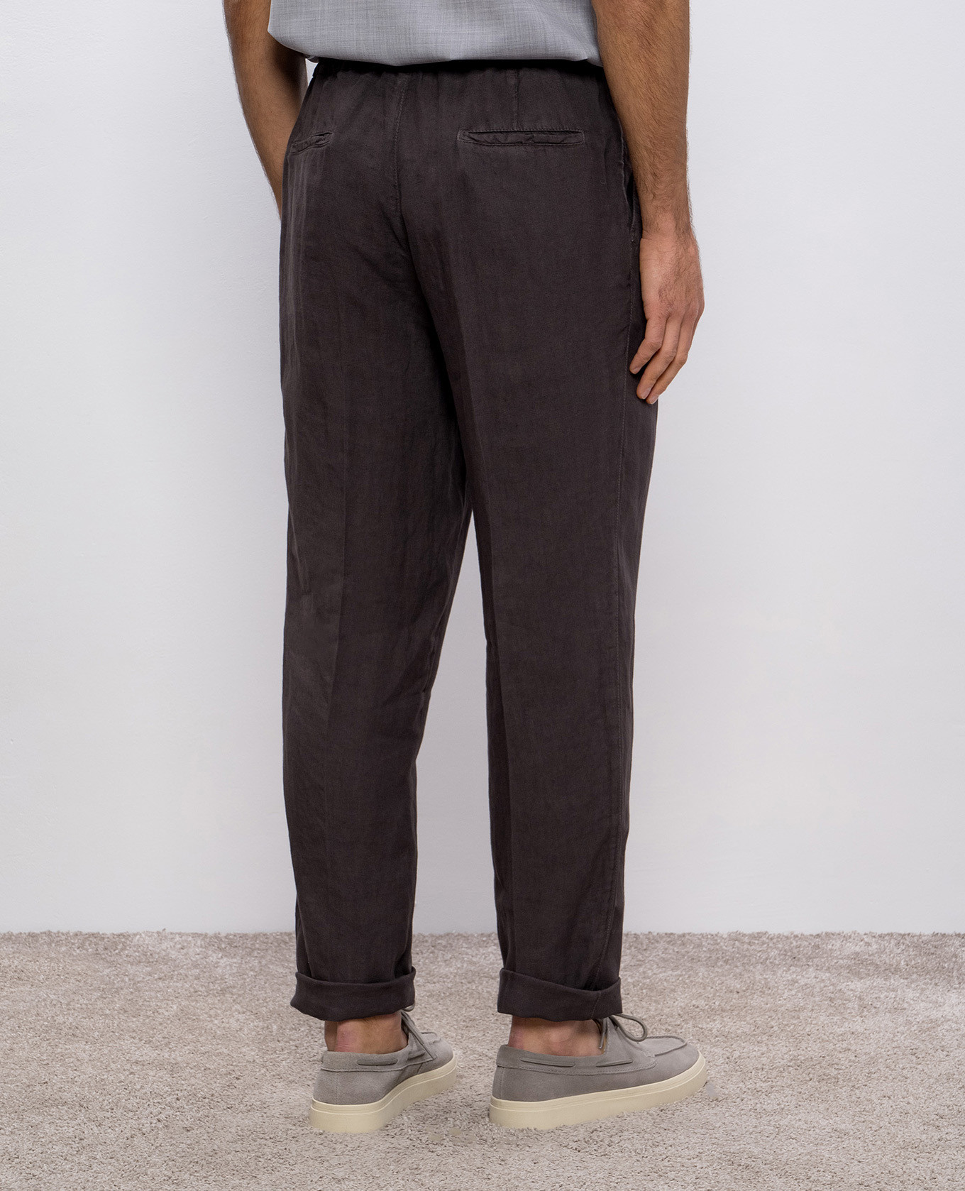 

Brown linen pants Brunello Cucinelli