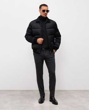 Be Florence Black down jacket with logo BE24M4