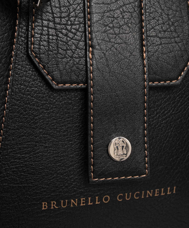 Brunello Cucinelli - Weekender Country Black Leather Travel Bag