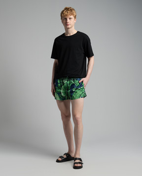 Dolce&Gabbana Blue banana tree print swimming shorts M4A06TISMF5
