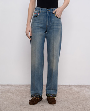 Valentino Blue jeans with edging 6B0DD19X94V
