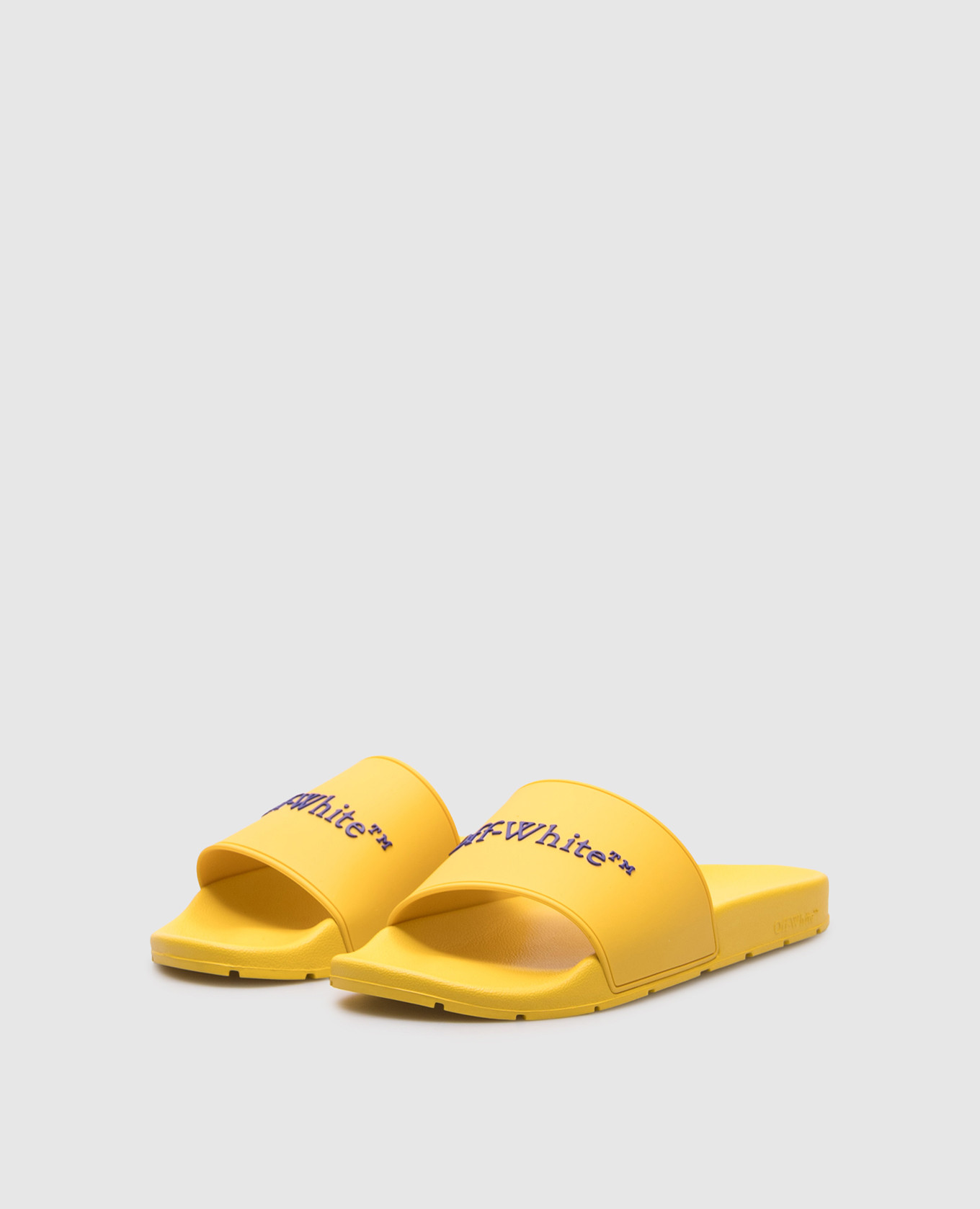 

Yellow sliders with logo Off-White