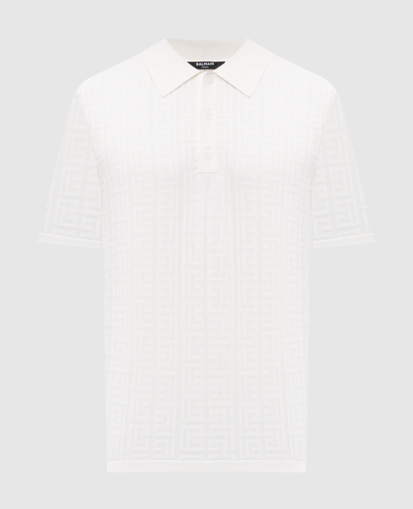 White PB Labyrinth polo shirt Balmain