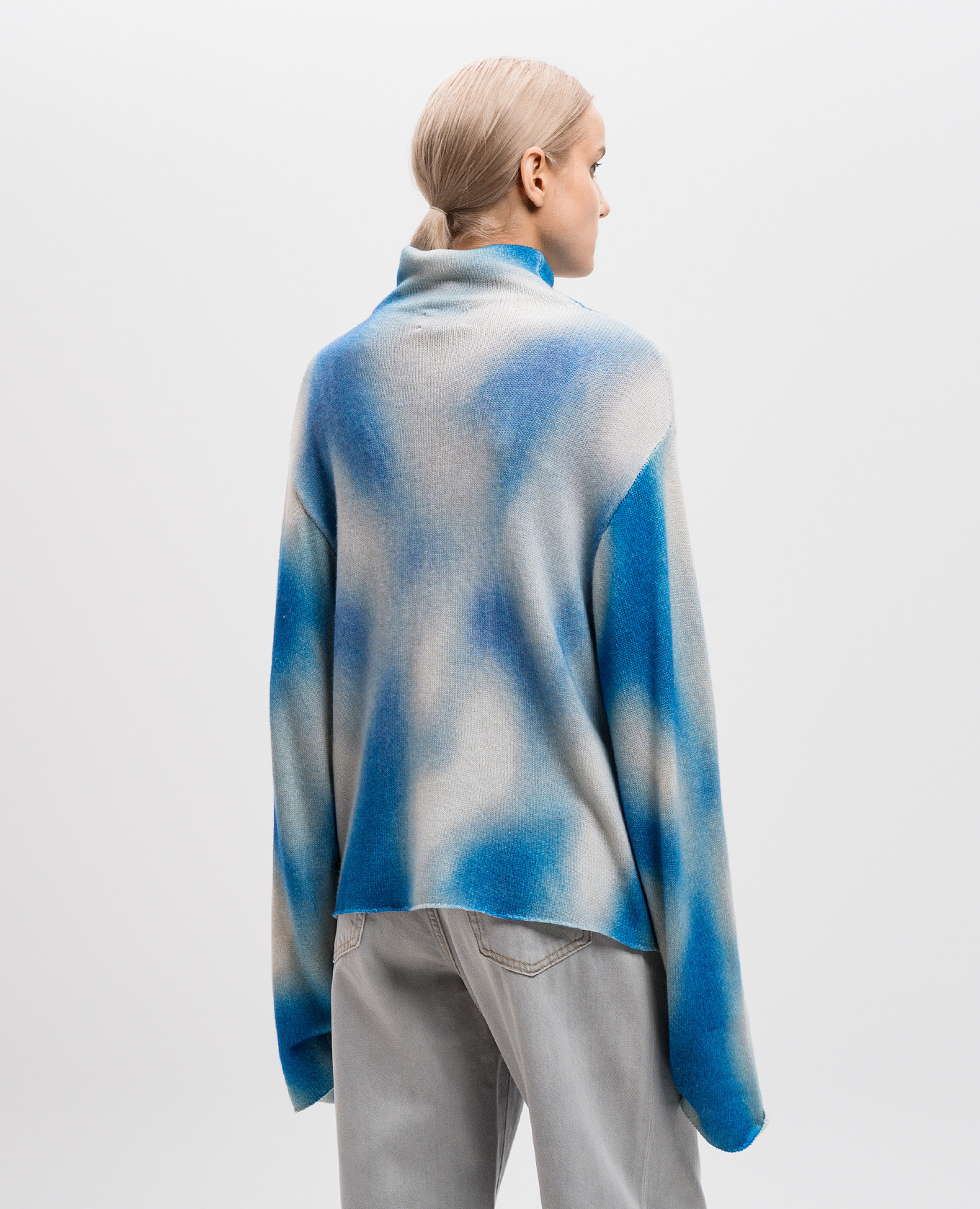 

Blue sweater with wool patterns Goldbergh, Light blue