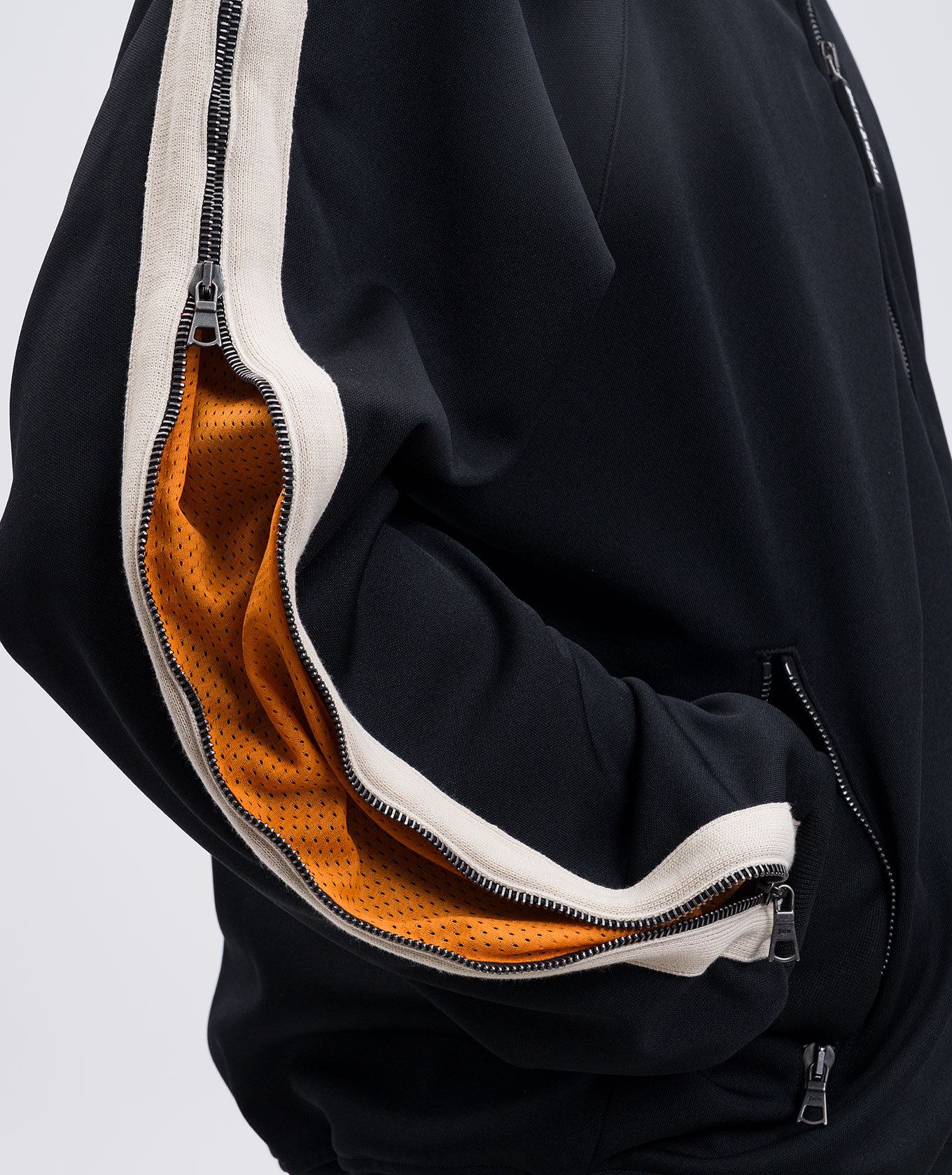 Black sports jacket with logo print Palm Angels 5