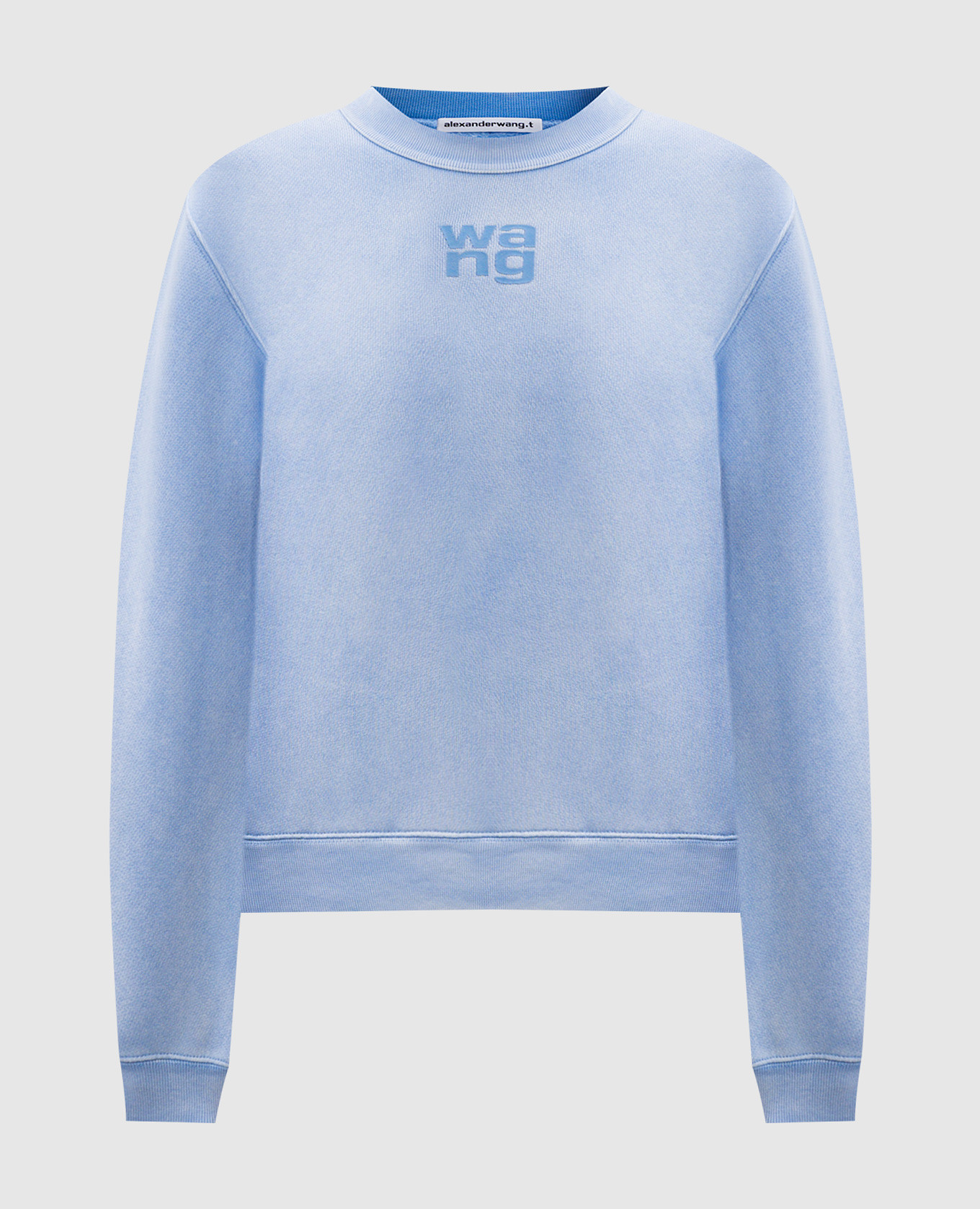Blue insulated sweatshirt with logo print Alexander Wang