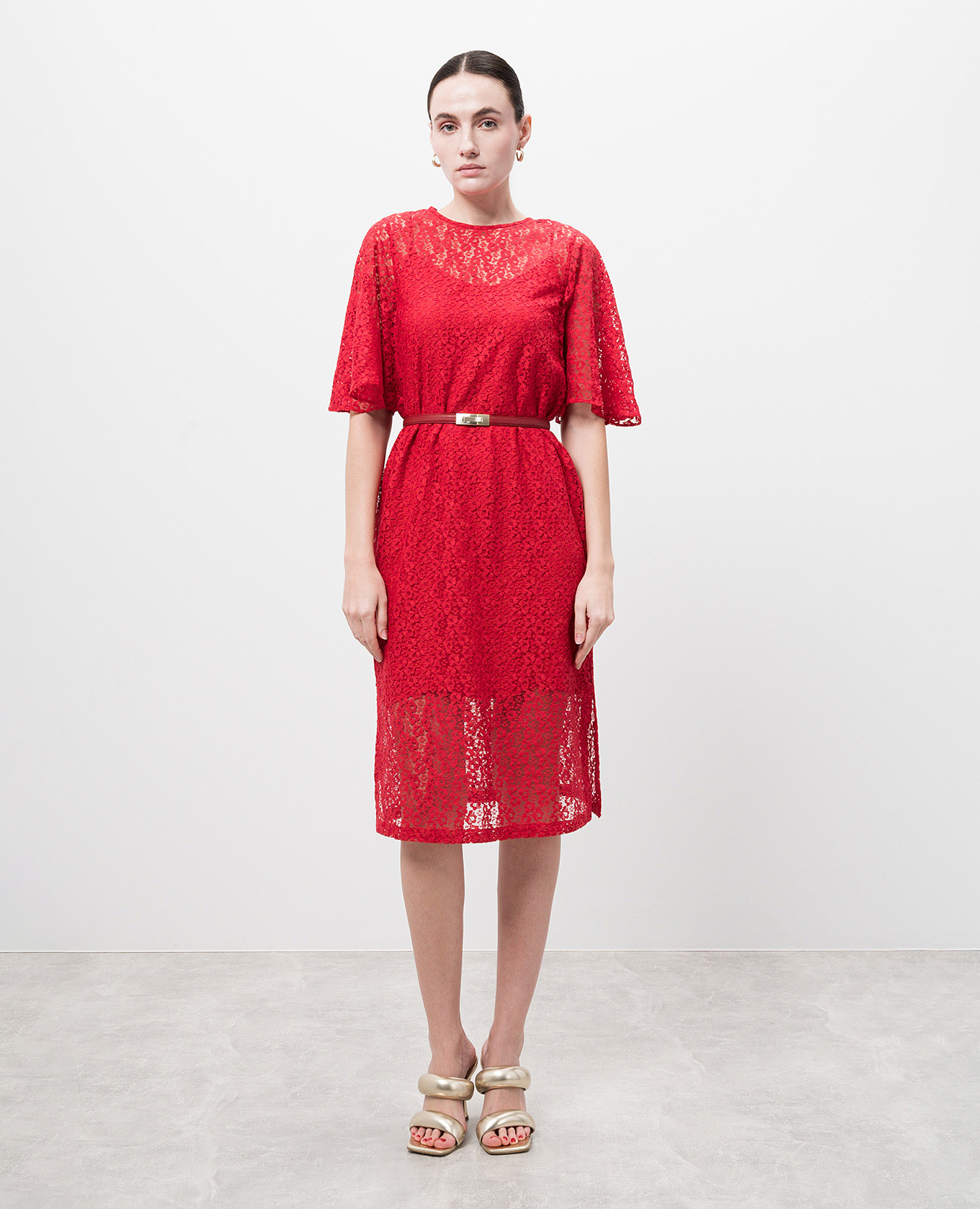 

Red ELETTRA lace dress Max Mara