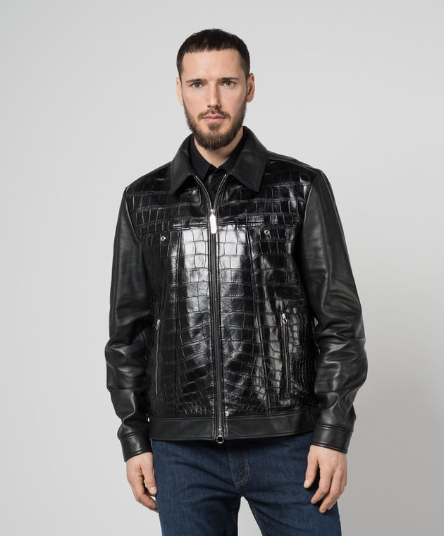 Stefano Ricci - Black crocodile leather jacket MZJ4100111B0125