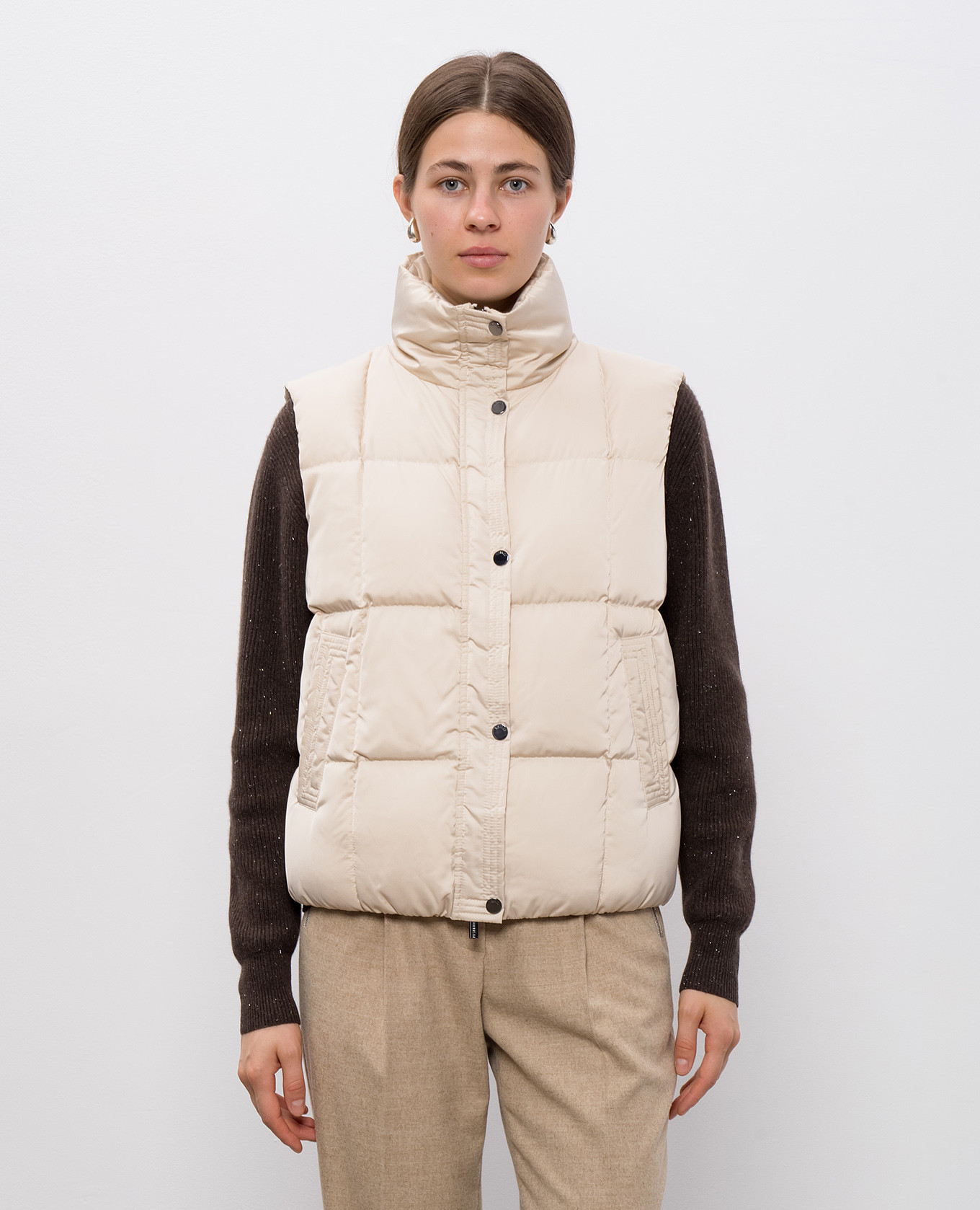 

Beige down vest Peserico