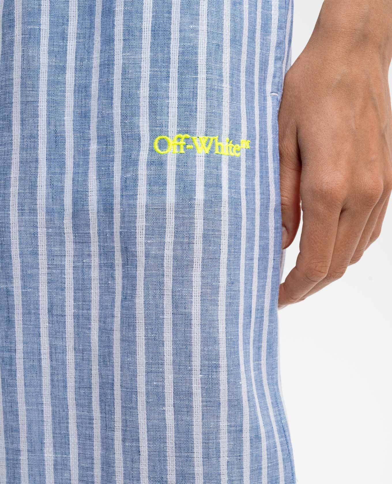 

Blue striped linen pants Off-White, Light blue
